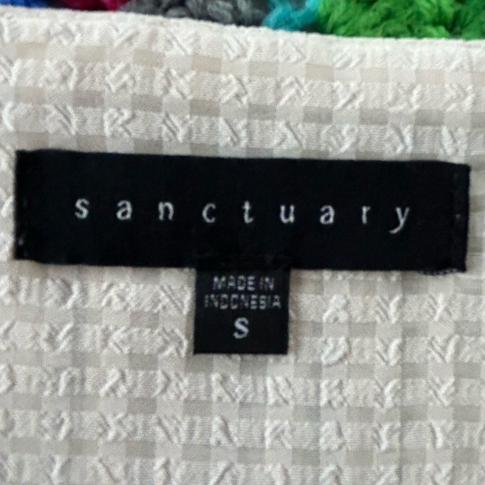 Sanctuary Pleated Front Sweetheart Neckline Flowy Gingham Cami Anthropol… - Picture 5 of 13